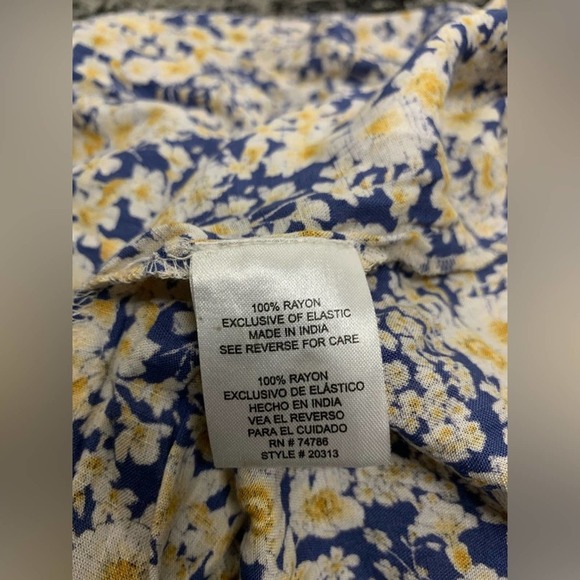 Patrons of Peace Floral Feminine Sweetheart Self-Tie Chest Mini Dress Size Small - Picture 3 of 7